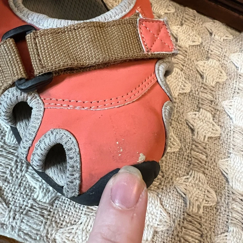 OCEAN & GROUND Classic Outdoor Rugged Sandals Orange Grey Tan Kid's Size‎ 12